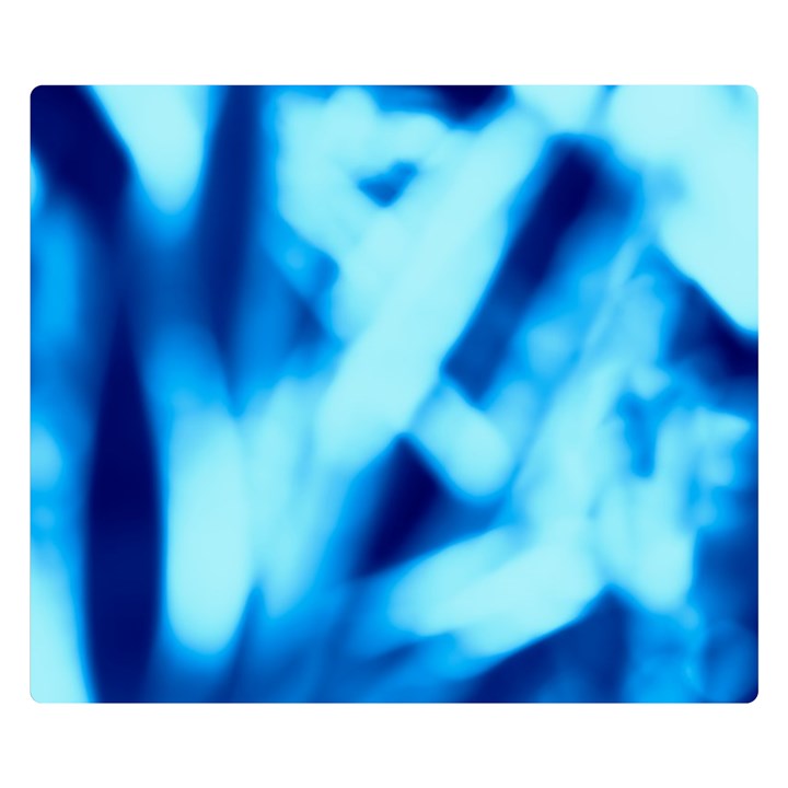 Blue Abstract 2 Double Sided Flano Blanket (Small) 