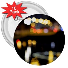 City Lights 3  Buttons (10 Pack)  by DimitriosArt