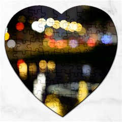 City Lights Jigsaw Puzzle (heart) by DimitriosArt