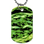 Green  Waves Abstract Series No11 Dog Tag (One Side) Front