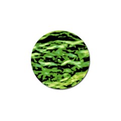 Green  Waves Abstract Series No11 Golf Ball Marker (4 Pack) by DimitriosArt