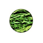 Green  Waves Abstract Series No11 Hat Clip Ball Marker Front