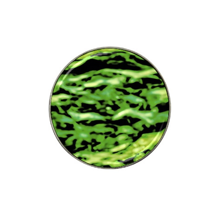 Green  Waves Abstract Series No11 Hat Clip Ball Marker