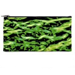 Green  Waves Abstract Series No11 Pencil Case by DimitriosArt