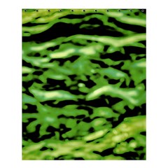 Green  Waves Abstract Series No11 Shower Curtain 60  X 72  (medium)  by DimitriosArt