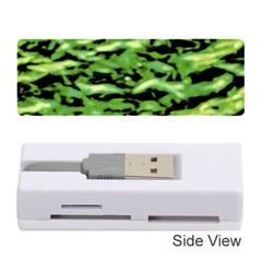 Green  Waves Abstract Series No11 Memory Card Reader (stick) by DimitriosArt