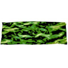 Green  Waves Abstract Series No11 Body Pillow Case (dakimakura) by DimitriosArt