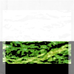 Green  Waves Abstract Series No11 Rectangular Jigsaw Puzzl by DimitriosArt