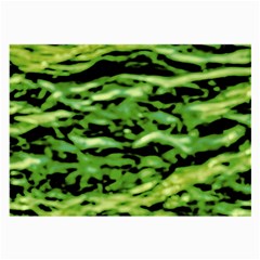 Green  Waves Abstract Series No11 Large Glasses Cloth (2 Sides) by DimitriosArt