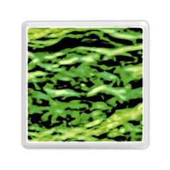 Green  Waves Abstract Series No11 Memory Card Reader (square) by DimitriosArt