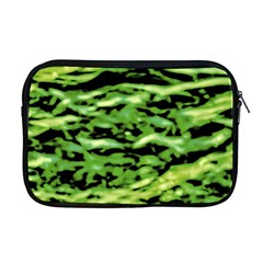 Green  Waves Abstract Series No11 Apple Macbook Pro 17  Zipper Case by DimitriosArt