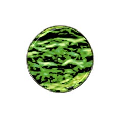 Green  Waves Abstract Series No11 Hat Clip Ball Marker (4 Pack) by DimitriosArt