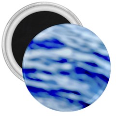 Blue Waves Abstract Series No10 3  Magnets by DimitriosArt