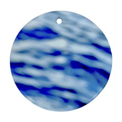 Blue Waves Abstract Series No10 Ornament (round) by DimitriosArt