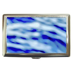 Blue Waves Abstract Series No10 Cigarette Money Case by DimitriosArt