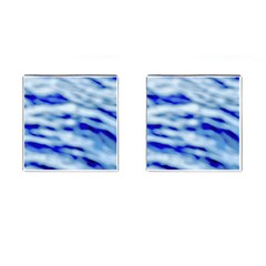 Blue Waves Abstract Series No10 Cufflinks (square) by DimitriosArt