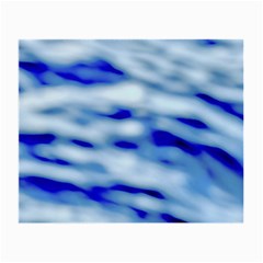 Blue Waves Abstract Series No10 Small Glasses Cloth (2 Sides) by DimitriosArt