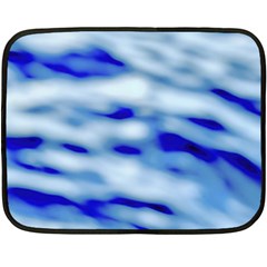 Blue Waves Abstract Series No10 Fleece Blanket (mini) by DimitriosArt