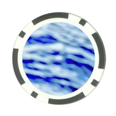 Blue Waves Abstract Series No10 Poker Chip Card Guard (10 Pack) by DimitriosArt