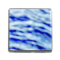 Blue Waves Abstract Series No10 Memory Card Reader (square 5 Slot)