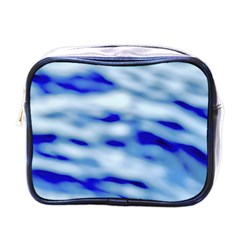 Blue Waves Abstract Series No10 Mini Toiletries Bag (one Side) by DimitriosArt