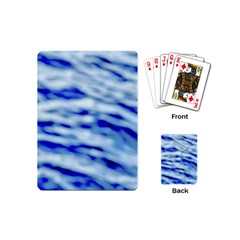 Blue Waves Abstract Series No10 Playing Cards Single Design (mini) by DimitriosArt