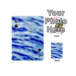 Blue Waves Abstract Series No10 Playing Cards 54 Designs (Mini) Front - Spade6