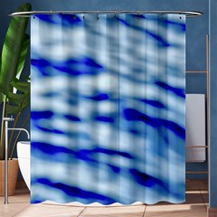 Blue Waves Abstract Series No10 Shower Curtain 60  X 72  (medium)  by DimitriosArt