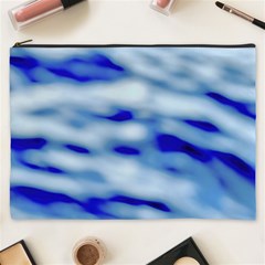 Blue Waves Abstract Series No10 Cosmetic Bag (xxxl) by DimitriosArt