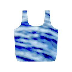 Blue Waves Abstract Series No10 Full Print Recycle Bag (s) by DimitriosArt