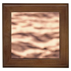 Pink  Waves Abstract Series No6 Framed Tile by DimitriosArt