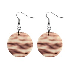 Pink  Waves Abstract Series No6 Mini Button Earrings by DimitriosArt