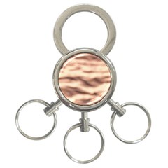 Pink  Waves Abstract Series No6 3-ring Key Chain by DimitriosArt