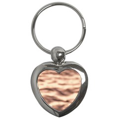 Pink  Waves Abstract Series No6 Key Chain (heart) by DimitriosArt