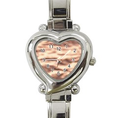 Pink  Waves Abstract Series No6 Heart Italian Charm Watch by DimitriosArt