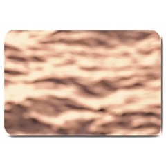 Pink  Waves Abstract Series No6 Large Doormat  by DimitriosArt