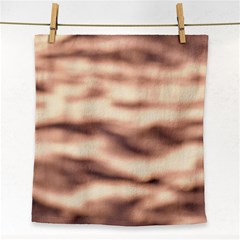 Pink  Waves Abstract Series No6 Face Towel by DimitriosArt