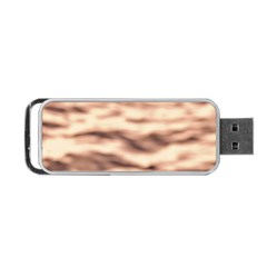 Pink  Waves Abstract Series No6 Portable Usb Flash (one Side) by DimitriosArt