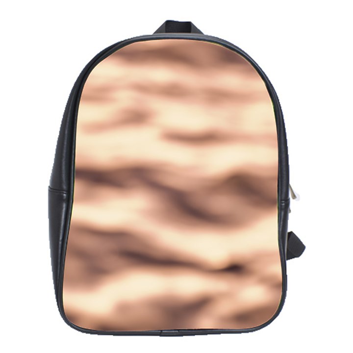 Pink  Waves Abstract Series No6 School Bag (XL)