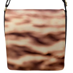 Pink  Waves Abstract Series No6 Flap Closure Messenger Bag (s)