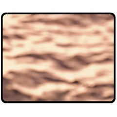 Pink  Waves Abstract Series No6 Double Sided Fleece Blanket (medium)  by DimitriosArt