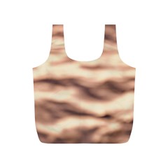 Pink  Waves Abstract Series No6 Full Print Recycle Bag (s) by DimitriosArt