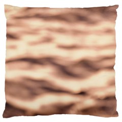 Pink  Waves Abstract Series No6 Large Flano Cushion Case (two Sides) by DimitriosArt