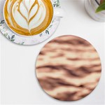 Pink  Waves Abstract Series No6 UV Print Round Tile Coaster Front