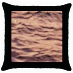 Pink  Waves Abstract Series No5 Throw Pillow Case (Black) Front