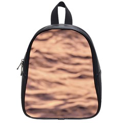 Pink  Waves Abstract Series No5 School Bag (small) by DimitriosArt