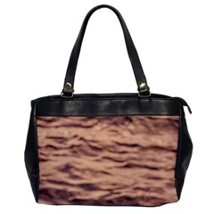 Pink  Waves Abstract Series No5 Oversize Office Handbag by DimitriosArt