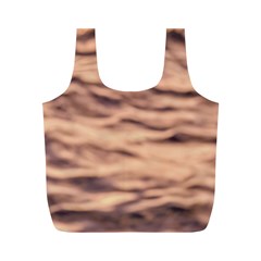 Pink  Waves Abstract Series No5 Full Print Recycle Bag (m) by DimitriosArt