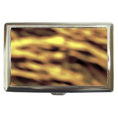 Yellow  Waves Abstract Series No10 Cigarette Money Case by DimitriosArt