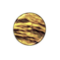 Yellow  Waves Abstract Series No10 Hat Clip Ball Marker by DimitriosArt